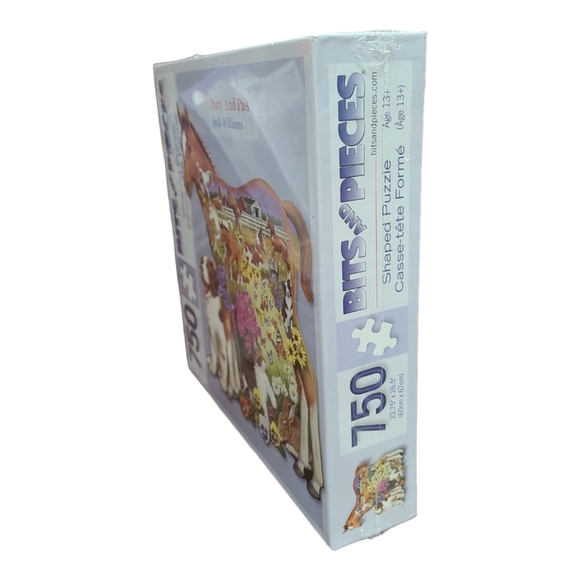 NEW Bits and Pieces Shaped Puzzle  PONY AND PALS Jack Williams 750-piece - Picture 3 of 4